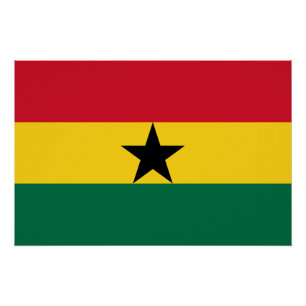 Póster Bandera de Ghana