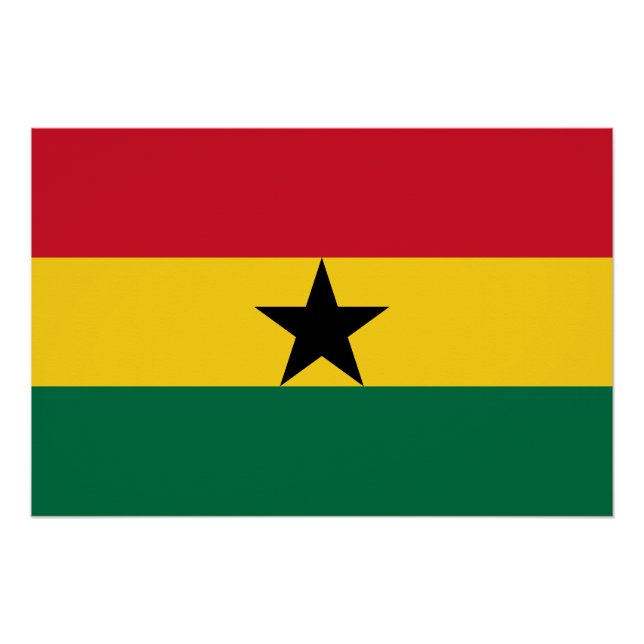 Póster Bandera de Ghana (Anverso)