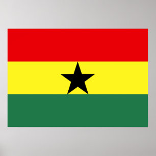 Póster Bandera de Ghana