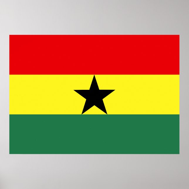 Póster Bandera de Ghana (Frente)