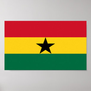 Póster Bandera de Ghana