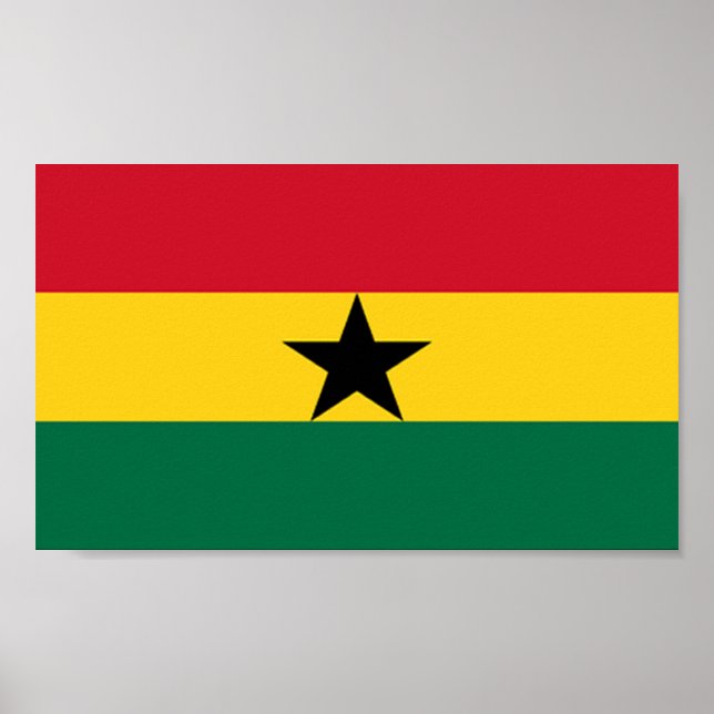 Póster Bandera de Ghana (Frente)