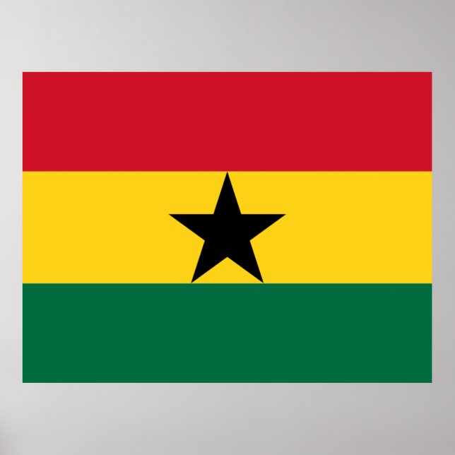 Póster Bandera de Ghana (Frente)
