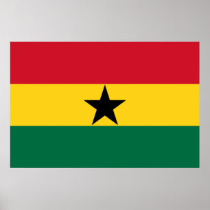 Póster Bandera de Ghana