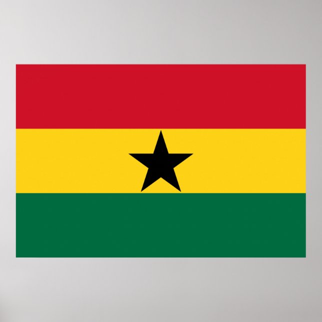 Póster Bandera de Ghana (Frente)