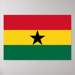 Póster Bandera de Ghana África