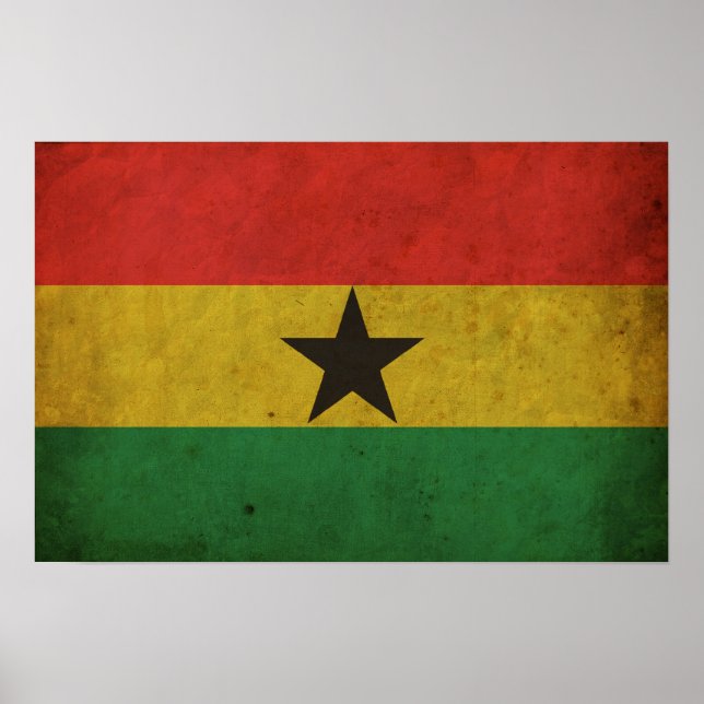 Póster Bandera de Ghana virgen (Frente)