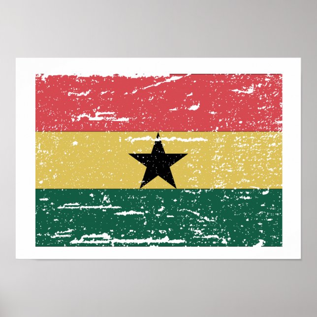Póster Bandera de Ghana virgen (Frente)