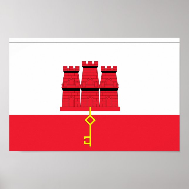 Póster Bandera de Gibraltar (Frente)