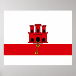 Póster Bandera de Gibraltar