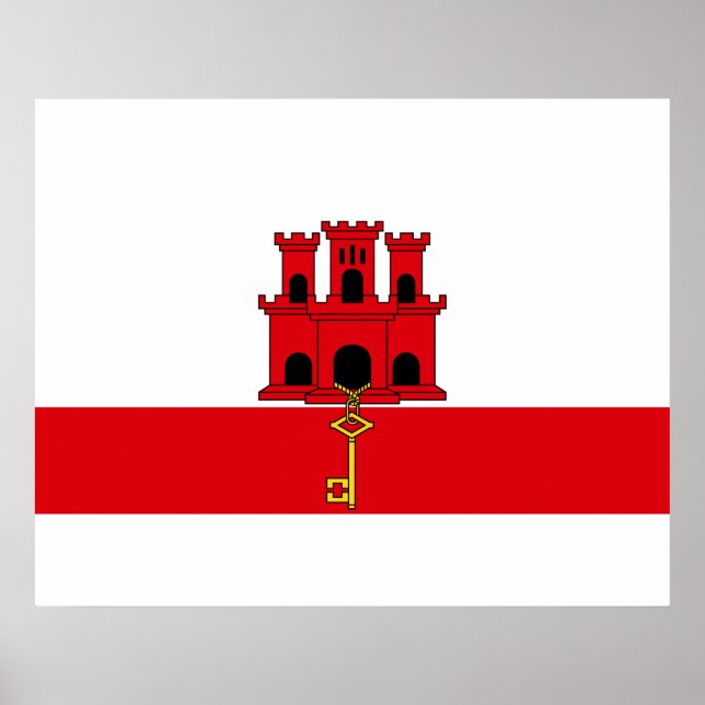 Póster Bandera de Gibraltar (Frente)
