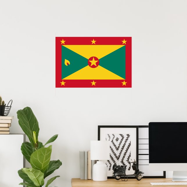 Póster Bandera de Granada (Oficina en casa)