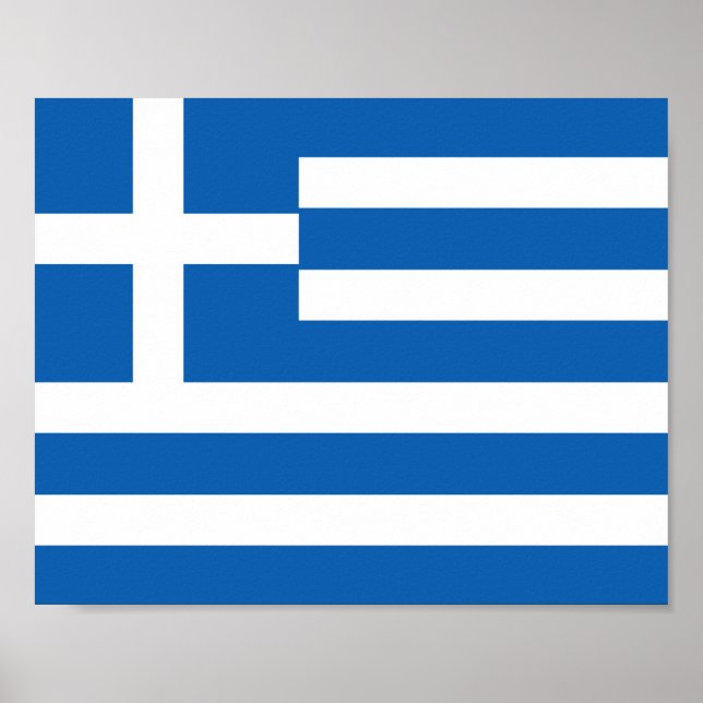 Póster Bandera de Grecia (Frente)
