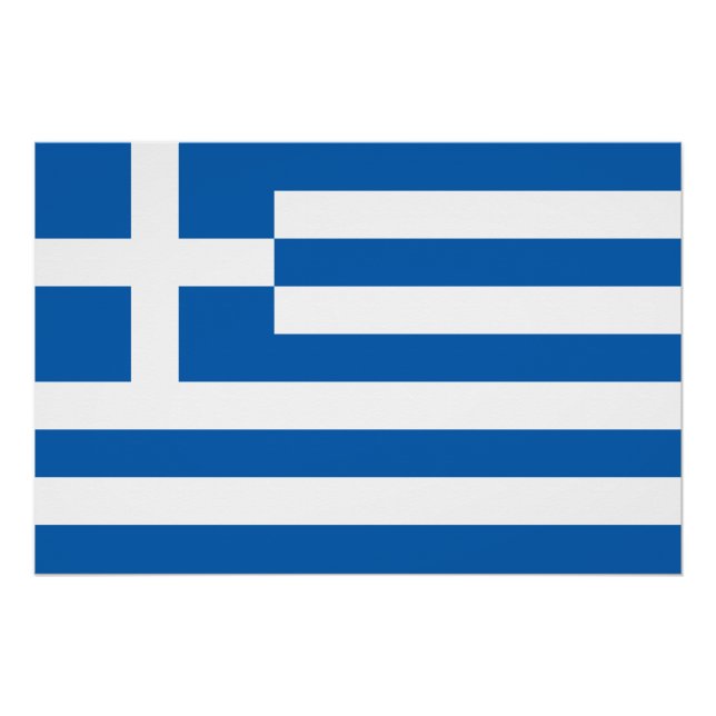 Póster Bandera de Grecia (Anverso)