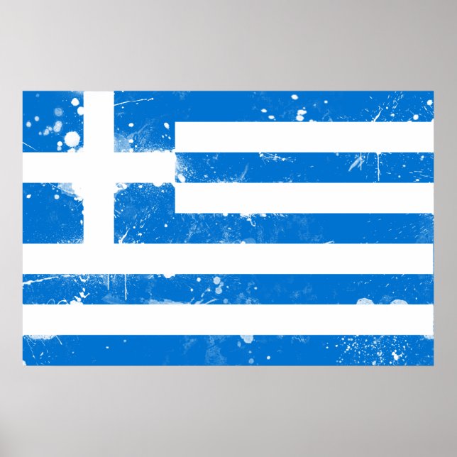 Póster Bandera de Grecia (Frente)