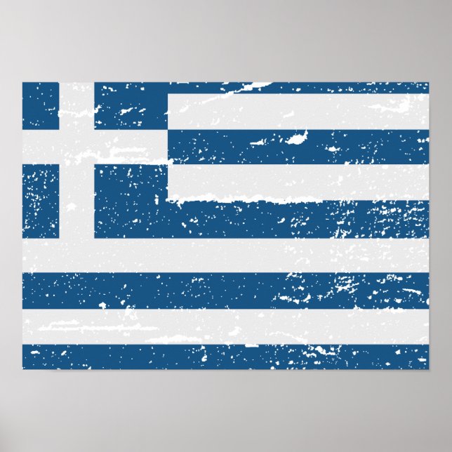 PÓSTER BANDERA DE GRECIA (Frente)