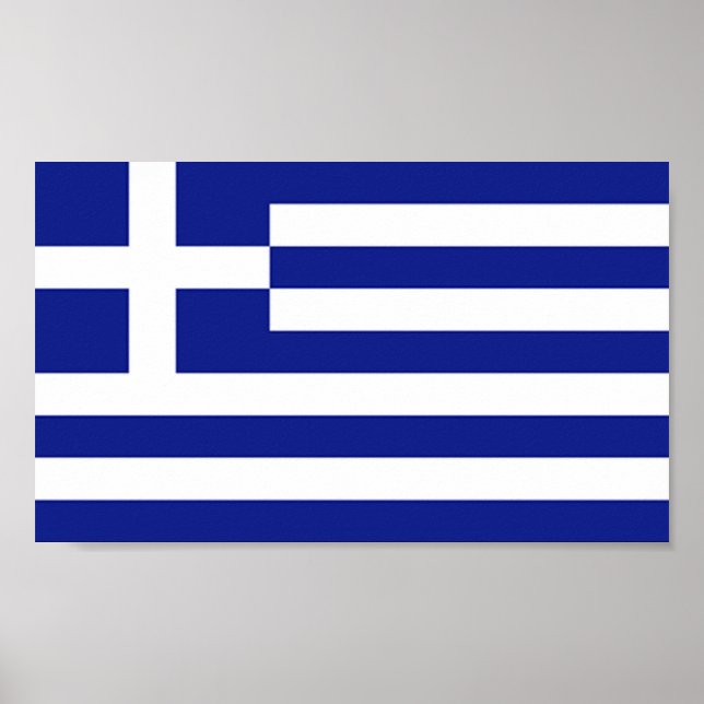 Póster Bandera de Grecia (Frente)
