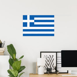 Póster Bandera de Grecia