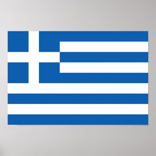 Póster Bandera de Grecia (Frente)