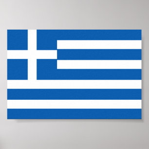 Póster Bandera de Grecia Bandera Griega