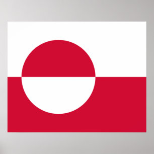 Póster Bandera de Groenlandia
