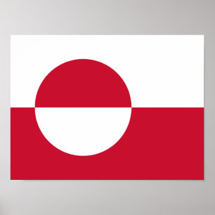 Póster Bandera de Groenlandia