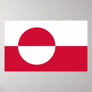 Póster Bandera de Groenlandia