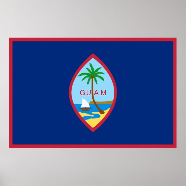 Póster Bandera de Guam (Frente)