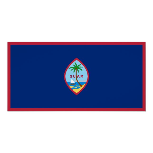 Póster Bandera de Guam (Anverso)