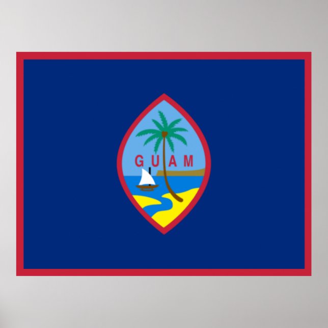 Póster Bandera de Guam (Frente)