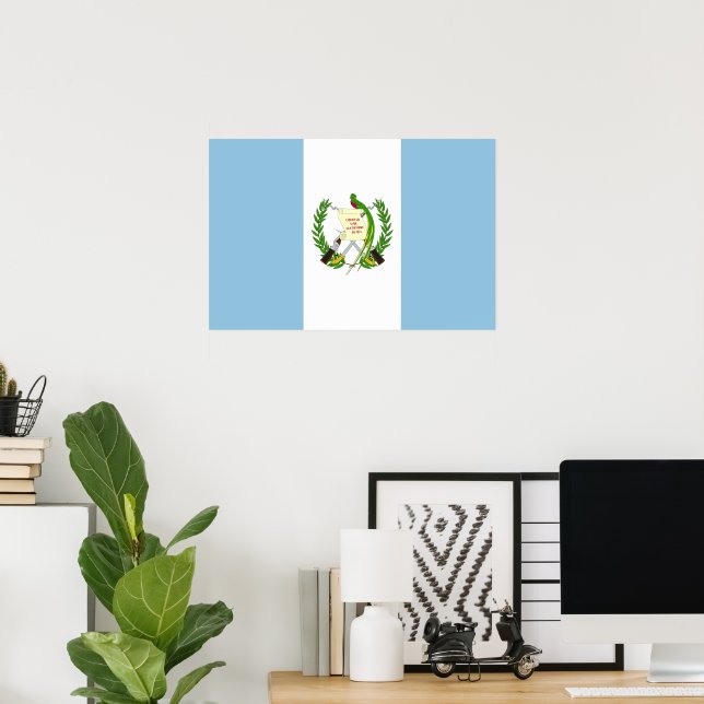 Póster Bandera de Guatemala (Oficina en casa)