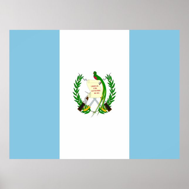 Póster Bandera de Guatemala (Frente)