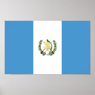Póster Bandera de Guatemala