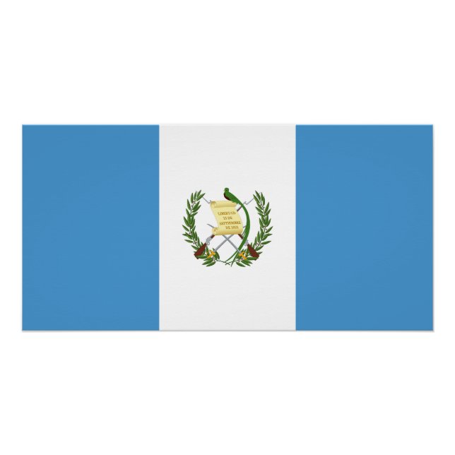 Póster Bandera de Guatemala (Anverso)