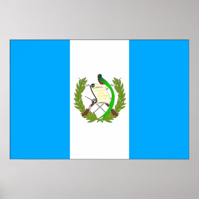 Póster Bandera de Guatemala (Frente)