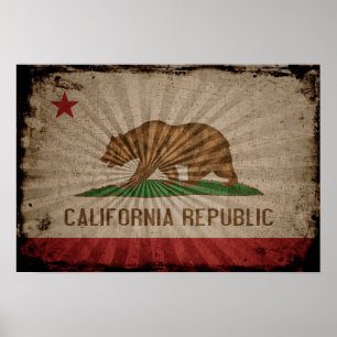 Póster Bandera de Guay Grunge California