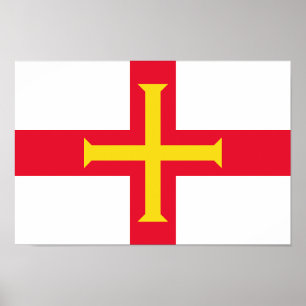 Póster Bandera de Guernsey
