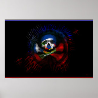 Póster Bandera de guerra haitiana