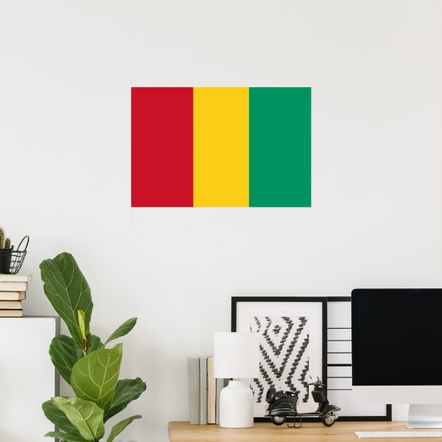 Póster Bandera de Guinea (Oficina en casa)