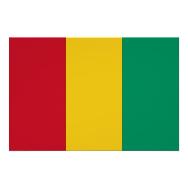 Póster Bandera de Guinea (Anverso)