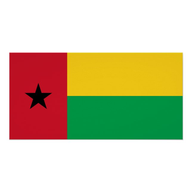 Póster Bandera de Guinea Bissau (Anverso)