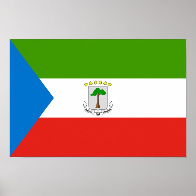 Póster Bandera de Guinea Ecuatorial (Frente)