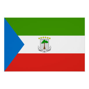 Póster Bandera de Guinea Ecuatorial