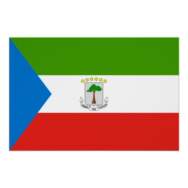 Póster Bandera de Guinea Ecuatorial (Anverso)