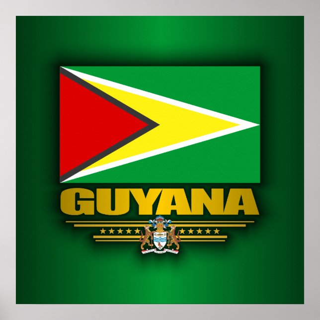 Póster Bandera de Guyana (Frente)