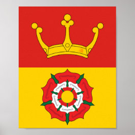 Póster Bandera de Hampshire (condado del Reino Unido)