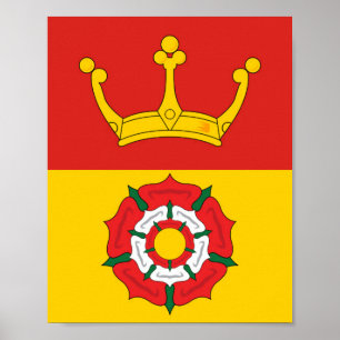 Póster Bandera de Hampshire (condado del Reino Unido)