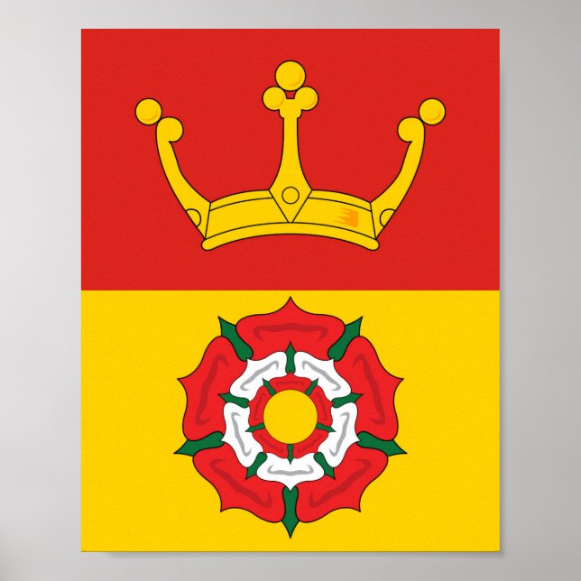 Póster Bandera de Hampshire (condado del Reino Unido) (Frente)