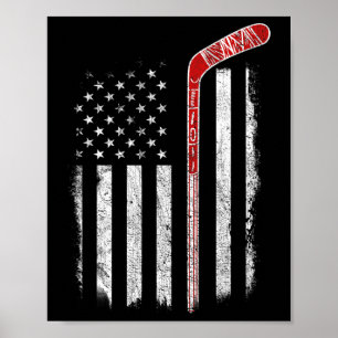 Póster Bandera de hockey sobre hierba estadounidense