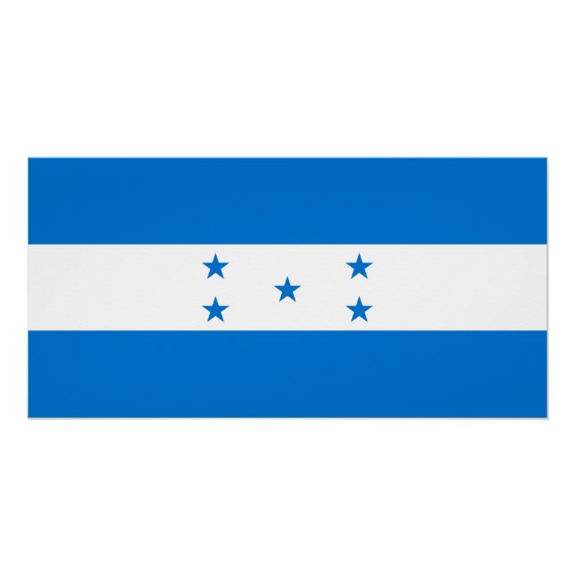Póster Bandera de Honduras (Anverso)